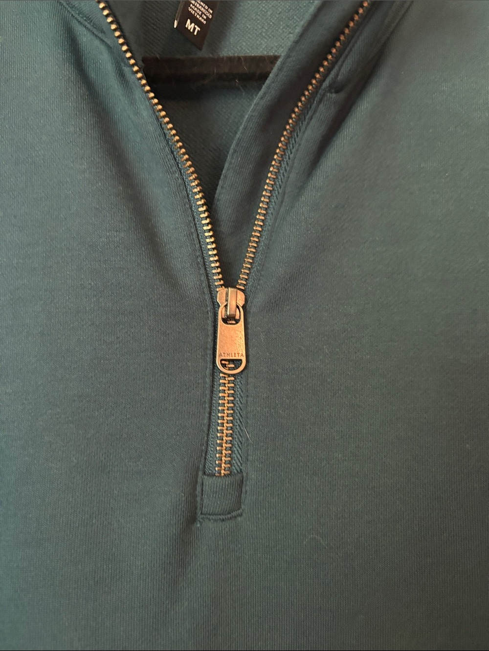 Athleta Crosstown Quarter-Zip Teal Track Dress Size Medium - Picture 8 of 15